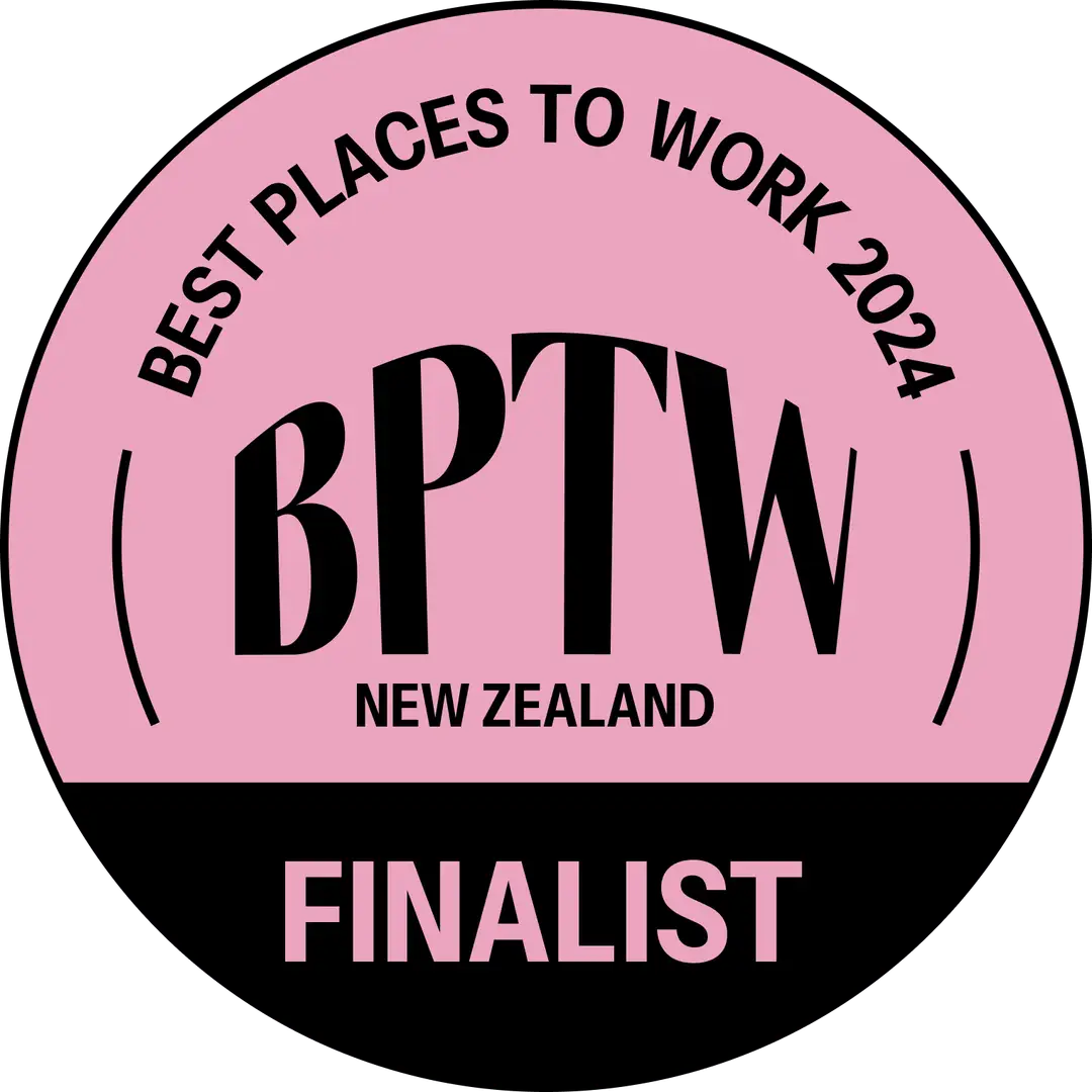 Best Places to Work New Zealand 2024 Finalist badge