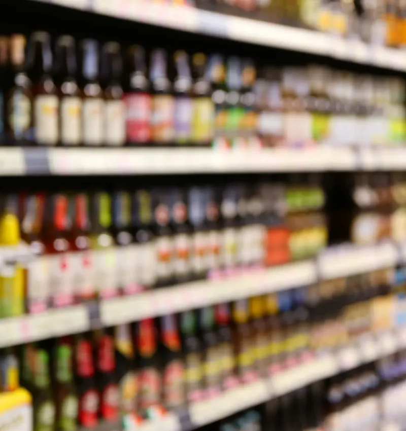 Grocery store shelves